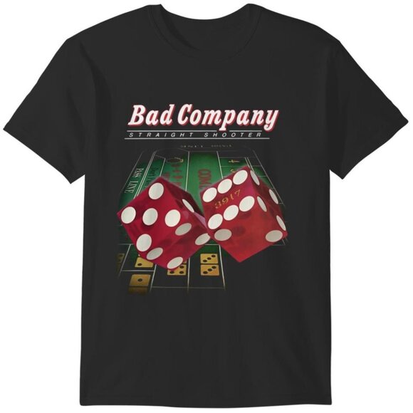 Vivienne E Other - Bad Company Straight Shooter Rock Band Classic Album Music Graphic T-Shirt 83